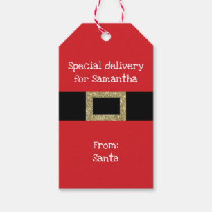 Étiquettes-cadeau Santa Clause livraison spéciale pour enfants enfan