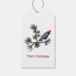 Étiquettes-cadeau Santa Crow Pine Gift Tags