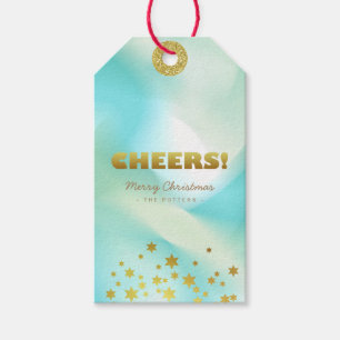 Étiquettes-cadeau Santé   Pastel Green Gradient & Gold