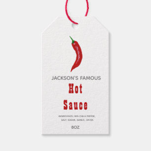 Étiquettes-cadeau Sauce chaude maison Sauce chili