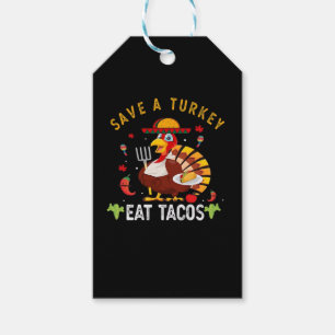 Étiquettes-cadeau Sauvez Une Turquie Mange Tacos Drôle Mexicain