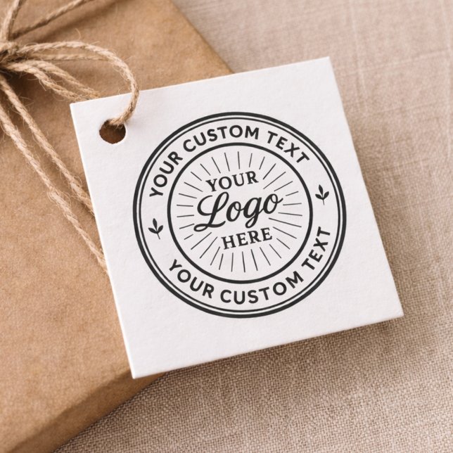 Étiquettes Cadeau Sceau de branding commercial personnalisé avec log (Créateur téléchargé)