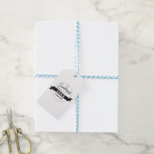 Étiquettes-cadeau Sceau gradué de typographie personnalisée
