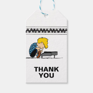 Étiquettes-cadeau Schroeder Charlie Musique Brown