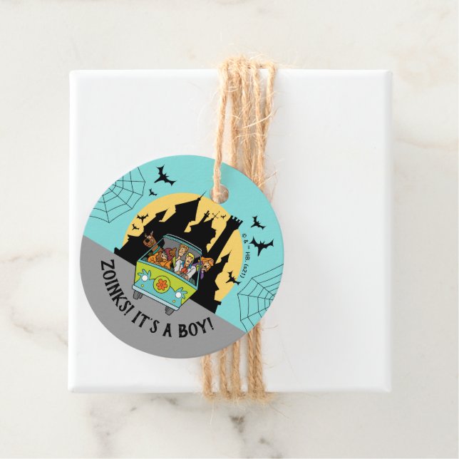 Étiquettes Cadeau Scooby-Doo Spooktacular Halloween Baby shower (En situation)