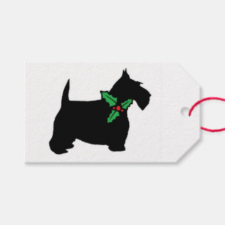 Étiquettes-cadeau Scottie Dog et Holly