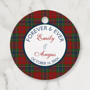 Étiquettes Cadeau Scottish McLean MacLean Tartan Mariage Enregistrer