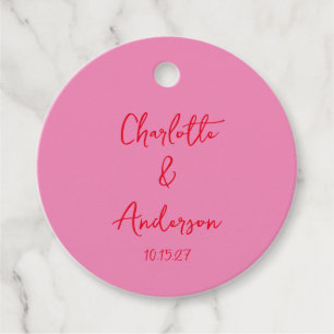 Étiquettes Cadeau Script manuscrit Whimsical Rose mariage personnali