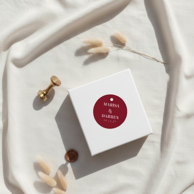 Étiquettes Cadeau Script manuscrit Whimsical Rose mariage personnali (Créateur téléchargé)