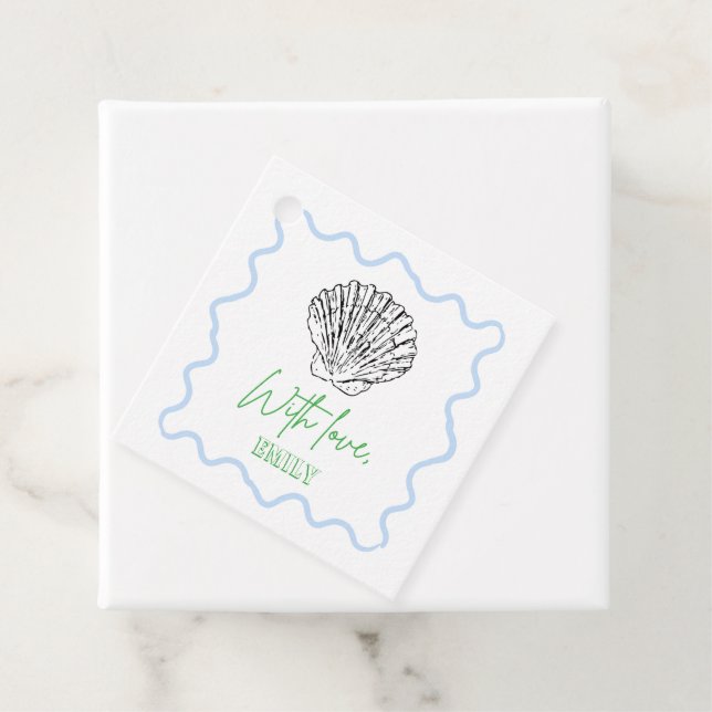 Étiquettes Cadeau Seashell (En situation)