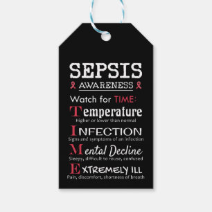 Étiquettes-cadeau Sepsis Awareness Watch pour le guide TIME