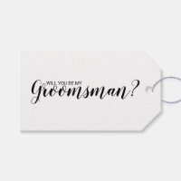 Serez-Vous Mon Groomsman ? Balises cadeaux de scri