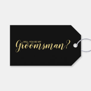 Étiquettes-cadeau Serez-Vous Mon Groomsman ? Balises cadeaux de scri