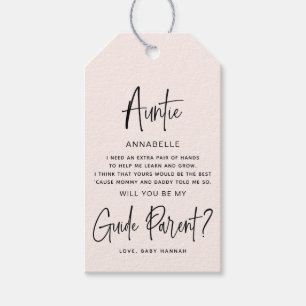 Étiquettes-cadeau Serez-vous mon guide Photo parent