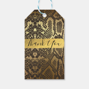 Étiquettes-cadeau Serpent Skin Poster de animal Gold Foil Party Favo