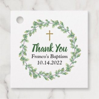 Étiquettes Cadeau Serrure de feuillage vert sur Sticker en marbre