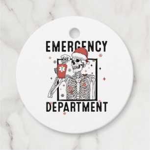 Étiquettes Cadeau Service d'urgence Skeleton Nuring Coffee Lover