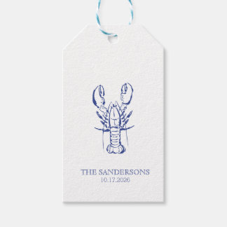 Étiquettes-cadeau Serviette de mariage côtier