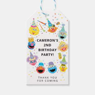 Étiquettes-cadeau Sesame Street Pals Confetti Merci Favoriser