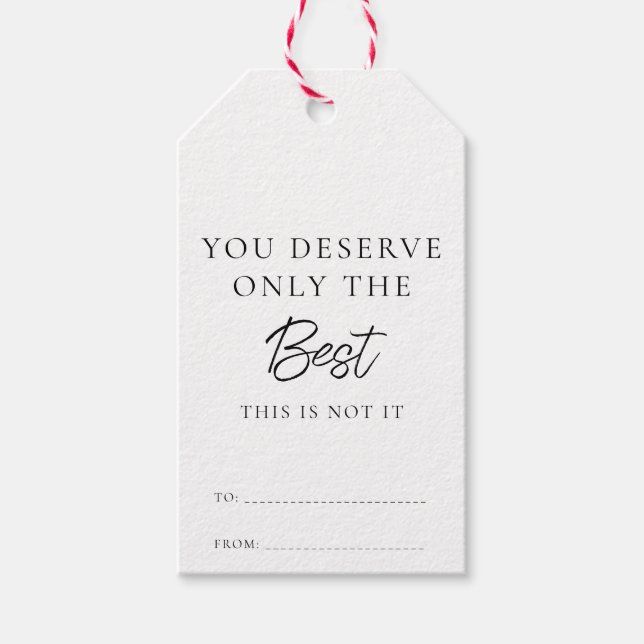 Étiquettes-cadeau Seul Le Meilleur Noël Drôle (Devant)