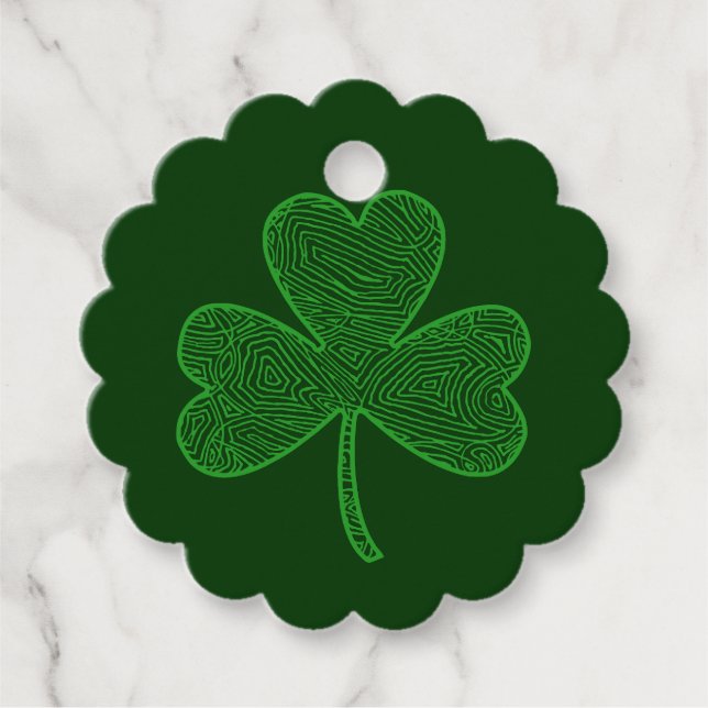 Étiquettes Cadeau Shamrock (Devant)