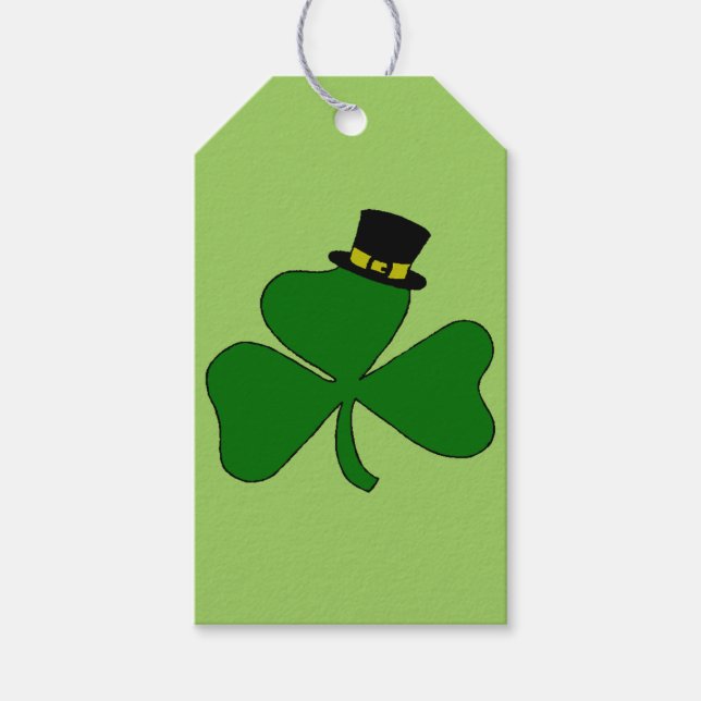 Étiquettes-cadeau Shamrock irlandais (Devant)