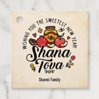 Étiquettes Cadeau Shana Tova, Rosh Hashanah, Nouvel An juif