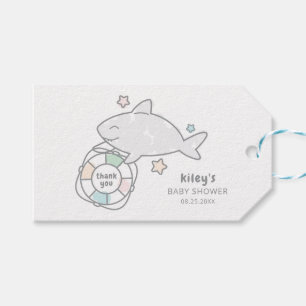Étiquettes-cadeau Shark Ahoy Merci