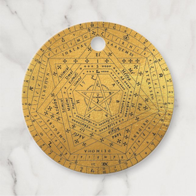 Étiquettes Cadeau Sigillum Dei Sceau de Dieu Angelic John Dee Diagra (Devant)