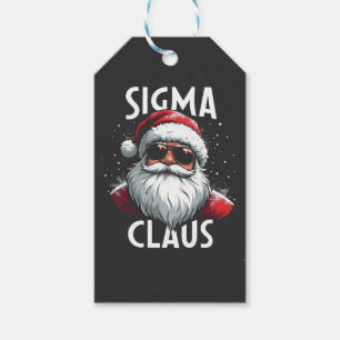 Étiquettes-cadeau Sigma Claus Drôle Gen Alpha Collège Noël
