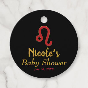 Étiquettes Cadeau SIGNE LEO Zodiac Juillet Août Astrologie Baby show