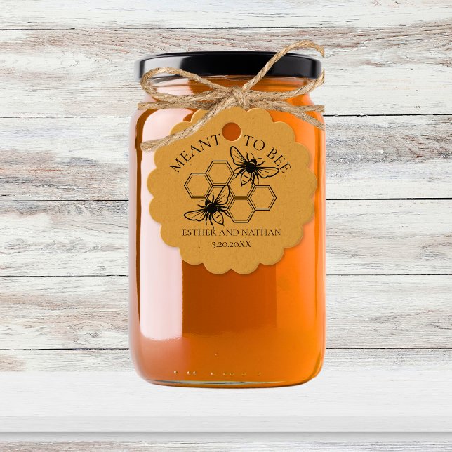 Étiquettes Cadeau Signifie pour Bee Kraft Mariage Merci (Meant to Bee Kraft Wedding Thank You Favor Tags)
