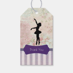Étiquettes-cadeau Silhouette Ballerina sur Merci Motif Vintage