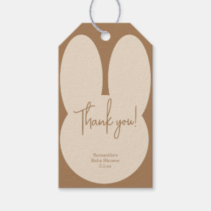 Étiquettes-cadeau Simple carte de remerciement pour baby shower lapi