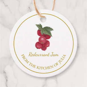 Étiquettes Cadeau Simple confiture de cassis maison Hang Tag l Blanc