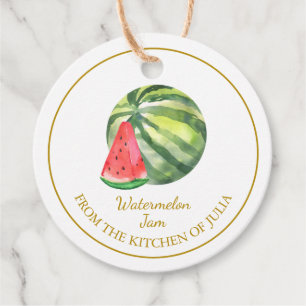 Étiquettes Cadeau Simple confiture de pastèque maison Hang Tag l Whi