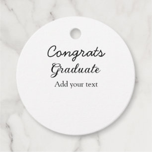 Étiquettes Cadeau Simple congratulation graduation add your