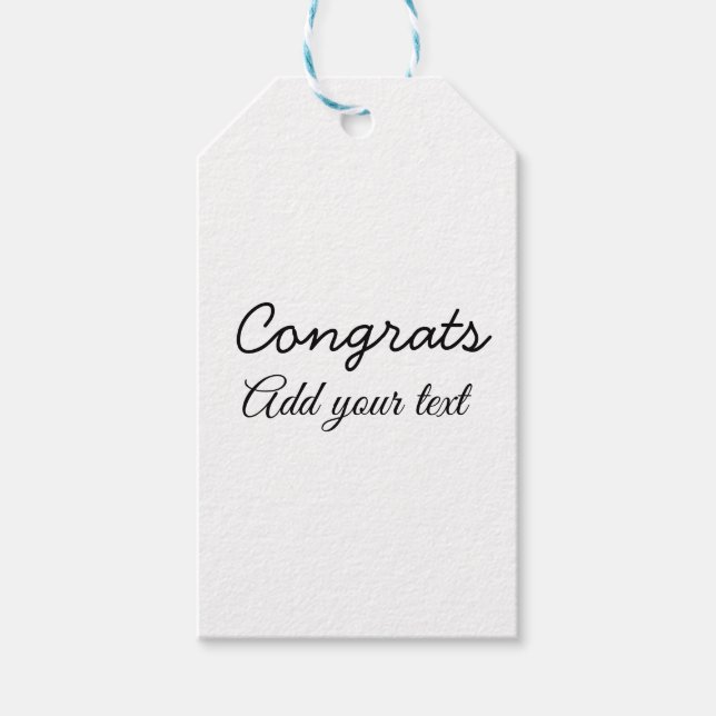 Étiquettes-cadeau Simple congratulation graduation add your (Devant)
