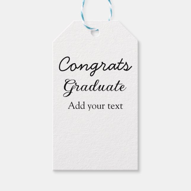 Étiquettes-cadeau Simple congratulation graduation add your (Devant)