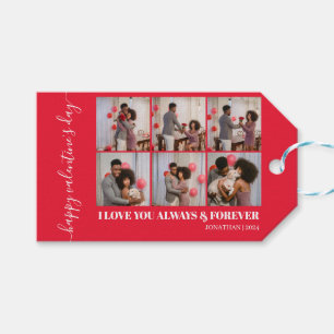 Étiquettes-cadeau Simple Elegant Love valentine's day couple photo