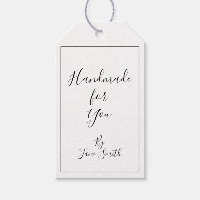 Étiquettes-cadeau Simple fait main pour vous (Devant)