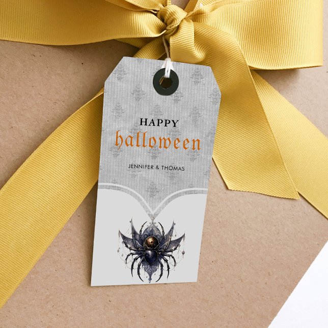 Étiquettes-cadeau Simple fête gothique d'Halloween (Créateur téléchargé)