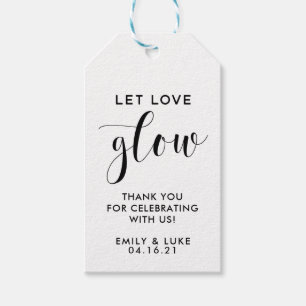 Étiquettes-cadeau Simple Laisser l'amour lumineux Mariage chandelle
