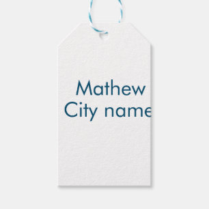 Étiquettes-cadeau simple lettre initiale monogramme ajouter votre no