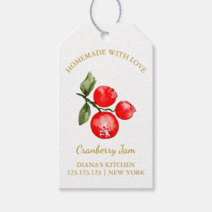 Étiquettes-cadeau Simple maison confiture de canneberge Hang Tag l B