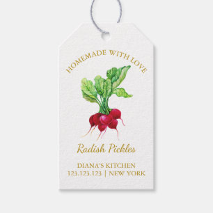 Étiquettes-cadeau Simple maison Radish Picket Hang Balise Blanc
