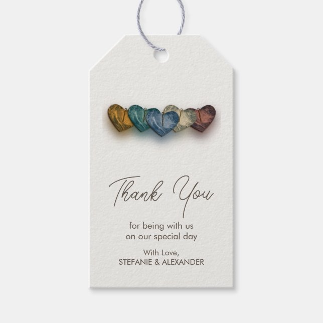 Étiquettes-cadeau Simple Merci Script Mariage moderne Merci (Devant)