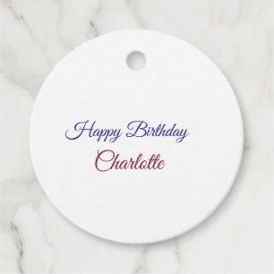 Étiquettes Cadeau SIMPLE MINIMAL.CUTIE AJOUTER NOM BÉBÉ joyeux anniv