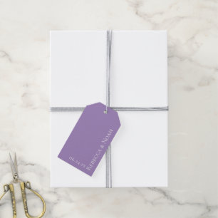 Étiquettes-cadeau Simple minimaliste Élégant Lavande Mariage texte