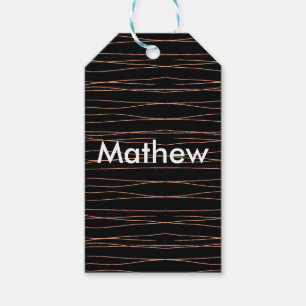 Étiquettes-cadeau Simple monogramme ajoutez votre lettre de nom homm
